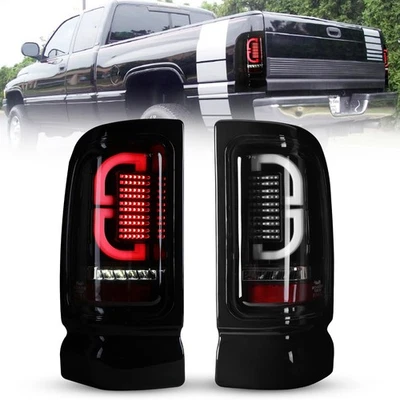 Luces traseras para Dodge Ram 1500 2500 3500 1994-2001 luces de freno LED transparentes negras  Foto 1 de 4