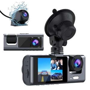 Galphi 3 Channel Dash Cam Front and Rear Inside, 1080P Dash Camera for Cars, ... - Foto 1 di 9