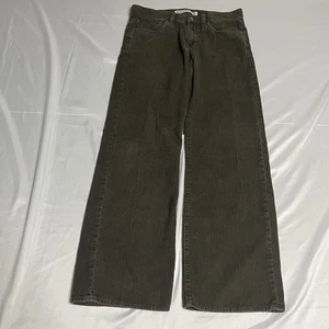 Pantaloni Express in velluto a coste da uomo 30x30 verde oliva pantaloni skater larghi Y2K grunge - Foto 1 di 8