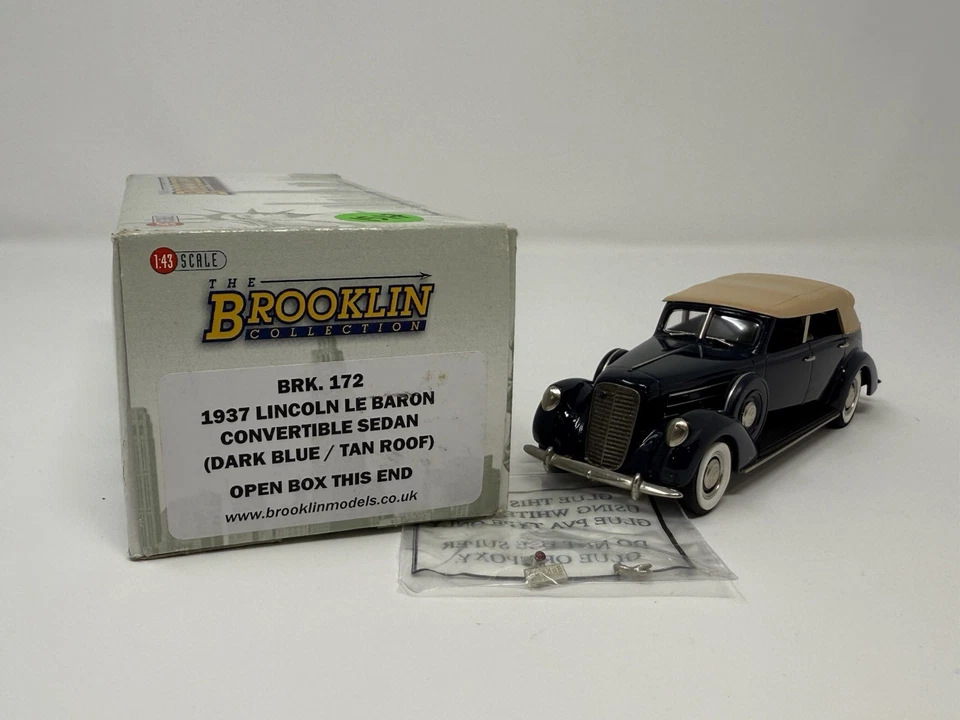 Brooklin Models BRK172 1937 Lincoln Le Baron Convertible Sedan Brk 172 Dark Blue - Image 1 of 4