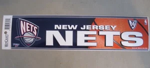 New Jersey Nets Bumper Sticker 3" x 12" New by Wincraft NBA Licensed - Picture 1 of 1