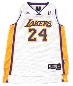 Vintage NBA Swingman Jersey Youth L KOBE BRYANT LOS ANGELES LAKERS Sewn White - Picture 1 of 6
