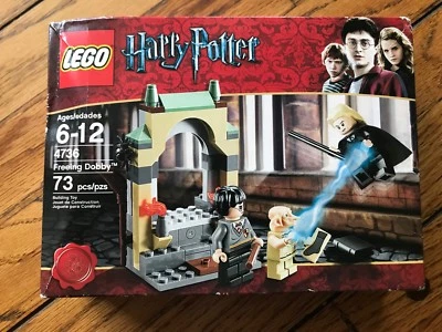 *NEW* LEGO Harry Potter Freeing Dobby 4736 Lucius Malfoy *CREASES* Retired - Image 1 of 3