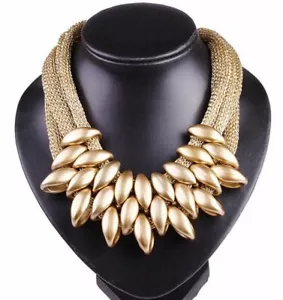 Mesh Kordel Halskette mit Gold Designs - Choker Stil - glamourös und schön - Bild 1 von 1