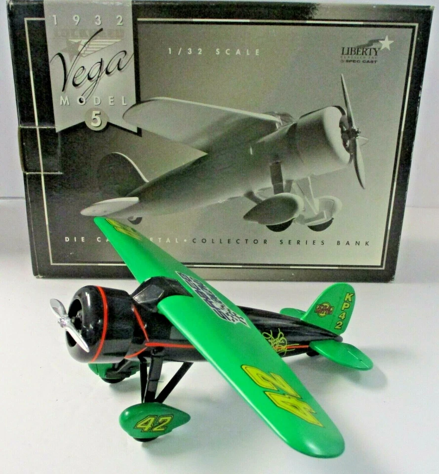 Liberty Classics Diecast 1933 Lockheed Vega Airplane Bank - Sabco Racing  - Image 1 of 1