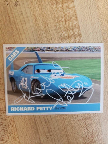 Richard Petty Custom Signed Card - The King From Cars Cover