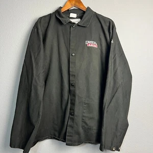 Lincoln Electric FR Welding Jacket Flame Resistant Snap Front Shirt Black XL - Picture 1 of 14