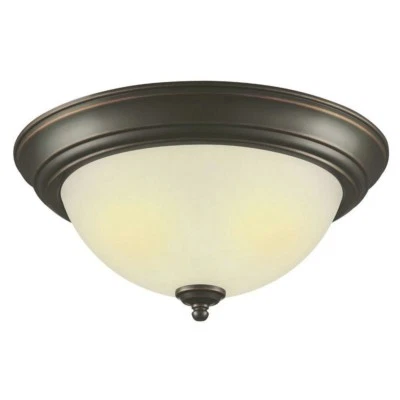 Hampton Bay 2-Light Outdoor/Indoor Oil-Rubbed Bronze Flushmount Fixture - Image 1 of 3