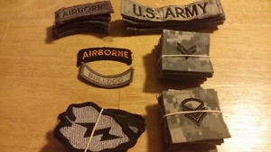 Lot of 38 Military  USA  hook and loop Patches Army Airborne Rank  - Picture 1 of 4