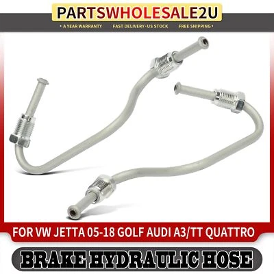 2x Manguera hidráulica de freno trasero para Audi A3 Quattro TT Volkswagen Beetle Jetta GTI Foto 1 de 4