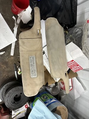 91-99 Mitsubishi 3000GT Vr4 / Dodge Stealth Sun Visors Pair Set Lighted Clean - Image 1 of 2