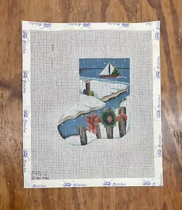 Melissa Shirley Designs Hand Painted Needlepoint Canvas Mini Stocking 245 J - Picture 1 of 7