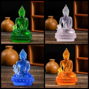 Zen Ornamente Medizin Buddha Statue Sammlerstücke Harz Auto oder Familie Ornamente - Bild 1 von 10