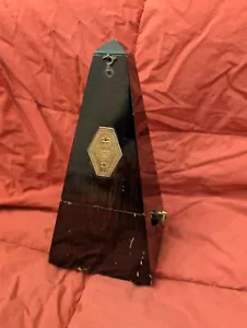 Antique Wooden Seth Thomas #309 METRONOME De MAELZEL 9" TALL - Works - Beautiful - Picture 1 of 9
