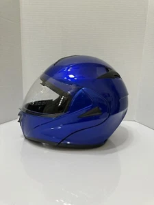 ILM - ILMOTOR Motorcycle Helmet Glossy Blue 57-58 M DOT FMVSS 218 Read Below - Picture 1 of 15