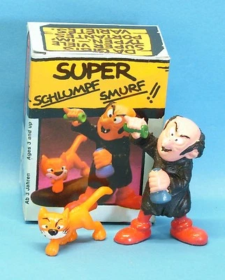 GARGAMEL dunkles pink + AZRAEL glasig 40211 SUPER Schlumpf Nr 4 Schleich HK OVP - Bild 1 von 2