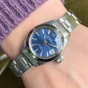 1979 Tudor Princess Oysterdate Ref. 9230/0 Blue Dial Automatic Wristwatch - Picture 1 of 15