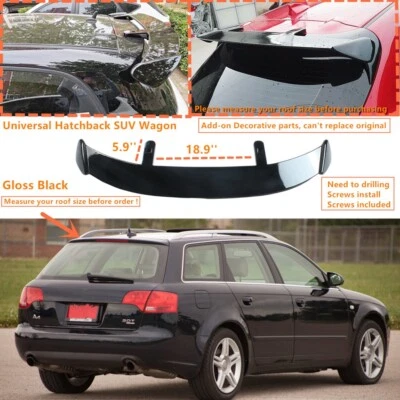 For 06-08 AUDI A4 S6 Wagon Gloss GT-Style Rear Roof Spoiler Wing 51'' Universal - Image 1 of 4