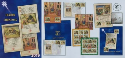 Rumänien 2019 Weihnachten,Christmas Mi.7623-24 A,Bl.4,KB,Block 811,Block 812,FDC - Imagem 1 de 2