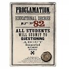 Harry Potter Proclamation... small metal sign 210mm x 150mm   (hb)