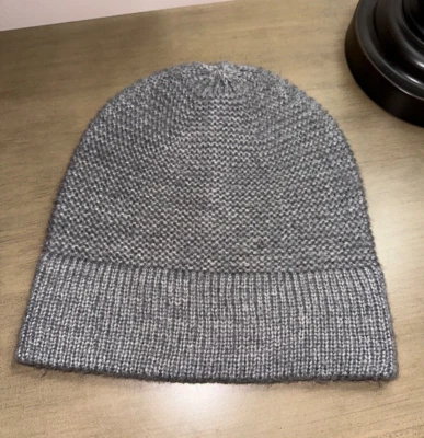 New REBECCA MINKOFF Ribbed Knit Beanie OSFA Heather Grey Foto 1 de 4
