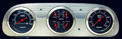 1960 1961 1962 1963 Ford Falcon 3 Gauge Dash Panel Insert Cluster Set PC - Image 1 of 4