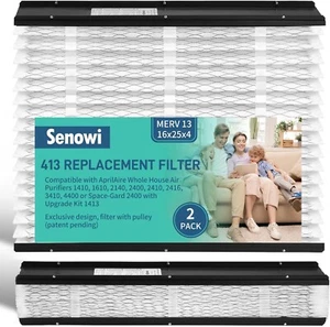 2 PACK Compatible Aprilaire 413 Filter Media for 2410 4400 MERV 13 HVAC Furnace - Picture 1 of 4