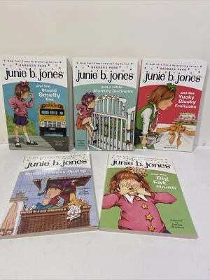 Junie B Jones Book Lot of 5 Paperbacks Barbara Park Polka Dot Series 1 Double - Image 1 of 4