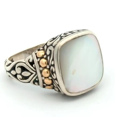 Video Anillo Samuel B Behnam Oro 18K Plata de Ley 925 Natural Madreperla Foto 1 de 3