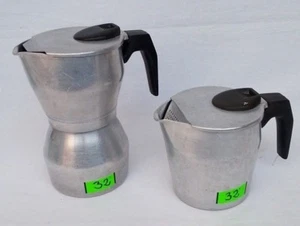 32. CAFFETTIERA GB GUIDO BERGNA SUSY EXPRESS 6 TAZZE CON CARAFFA IN ALLUMINIO - Imagen 1 de 8