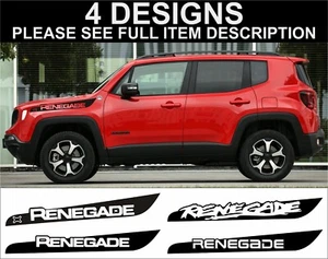 Jeep Renegade rayas laterales calcomanías pegatinas gráficos jeep rayas - Imagen 1 de 1
