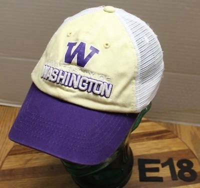 SOMBRERO JOVEN UW UNIVERSIDAD DE WASHINGTON HUSKIES AMARILLO, BLANCO, PÚRPURA SNAPBACK E20 Foto 1 de 3