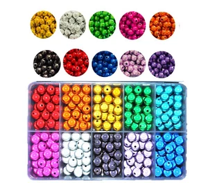 A box of 10mm 280pcs (28pcs x 10 colours) 3D Illusion Acrylic Miracle Beads - Picture 1 of 6