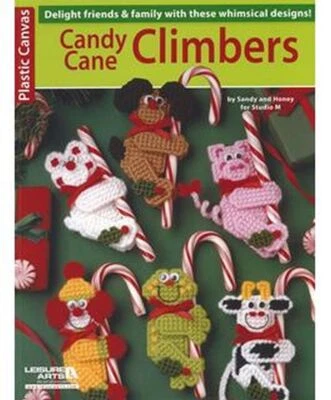 Plastic Canvas Pattern Book CANDY CANE CLIMBERS ~ 12 Designs - Image 1 of 3