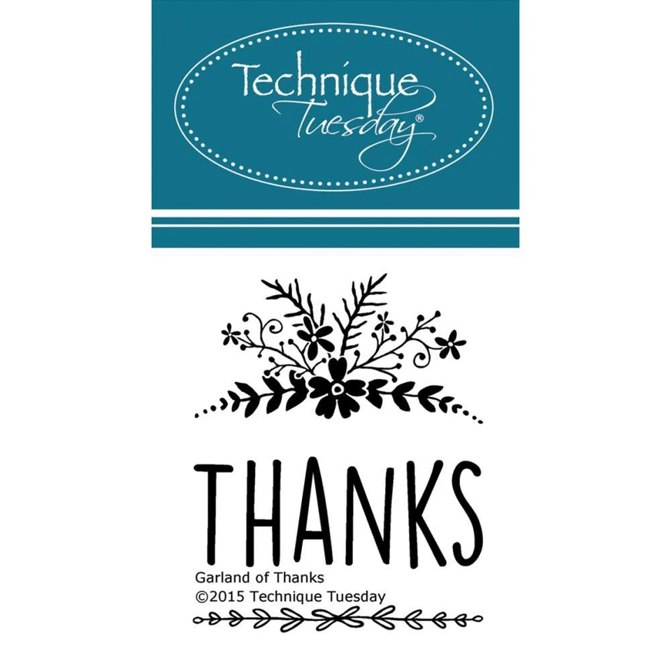 Guirnalda de Gracias Pequeño Conjunto Estampillas de Goma Transparentes Sin Montar TÉCNICA MARTES Nuevo Foto 1 de 1