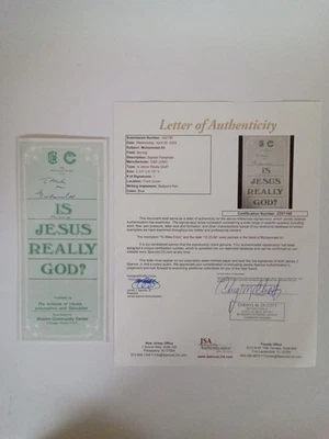 Muhammad Ali Signed Pamphlet " Is Jesus Really God?" JSA LOA - Image 1 of 4