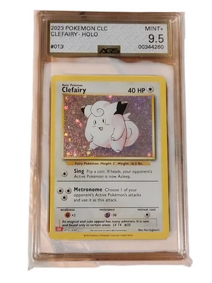 2023 Pokémon Clefairy Holo CLC #013 Classic Collection AGS 9.5 Mint+ RARE FIND - Image 1 of 4