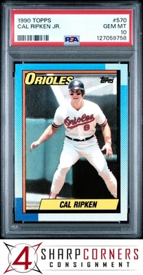 1990 Topps #570 Cal Ripken Jr. Orioles Hof PSA 10 Foto 1 de 3