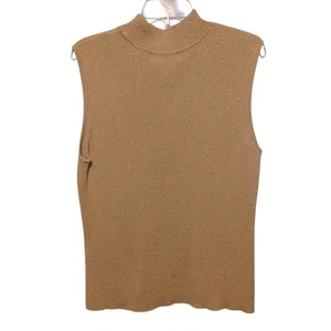 Top Laura Scott Mujer XL Cuello Simulado Acanalado Tejido Metálico Oficina Moderno - Imagen 1 de 8