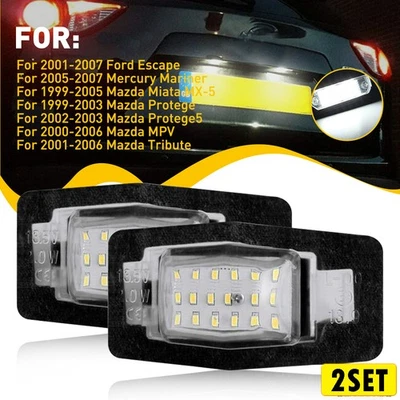 4 PCS LED Light License Plate For 1999-2003 Mazda Protege Miata Accessories MX-5 - Image 1 of 4