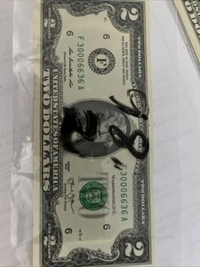 2017 A $2 Dollar Bill Fancy Serial Number 9s And 5s Repeater - Picture 1 of 4