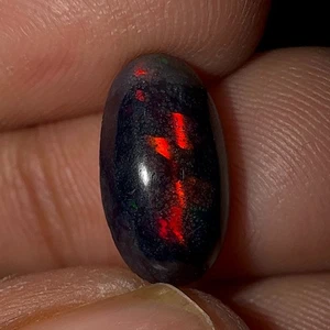 Black Opal Cabochon 1.85 Cts , Stunning Play of Color! Perfect for Jewelry - Picture 1 of 13
