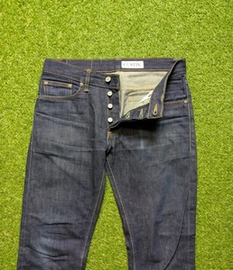 Gustin Jeans passt Herren 31x29 Skinny Raw Dark Wash Button Fly Selvedge Denim - Bild 1 von 17