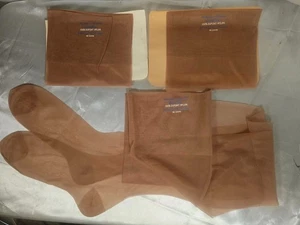 Medias de nailon miel vintage 3 pares extra largas 11,5 35" - Imagen 1 de 5