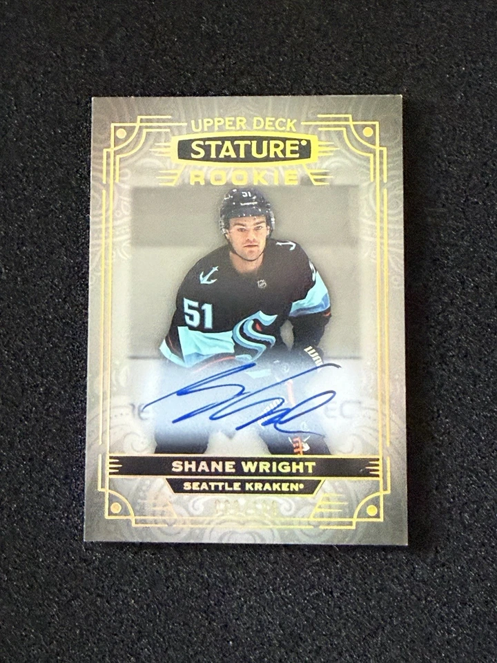 2022-23 UPPER DECK STATURE SHANE WRIGHT AUTO #63/199 ROOKIE #106 KRAKEN - Image 1 of 2