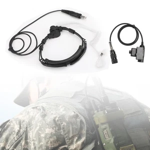 Casque micro gorge tactique Big Plug 7,1 mm pour radio AN/PRC-152 AN/PRC-148 U329 - Photo 1/13