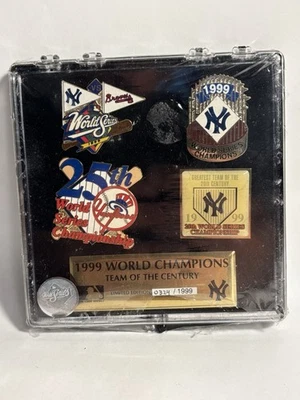 1999 World Series Champion New York Yankees Limited #324 Pin Set sealed RARE - Image 1 of 4