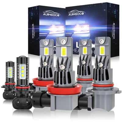 Kit de faros LED + luz antiniebla blanca para Toyota Tundra 2007 2008 2009 2010-2013 Foto 1 de 4