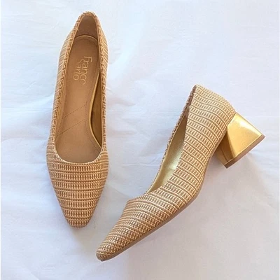 Franco Sarto Jesslyn Tan Multi Leather/Fabric Pumps, size 8.5M - Image 1 of 4