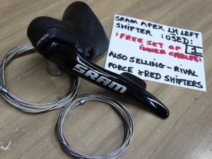 SRAM APEX  LH single 2 speed SHIFTER  (rim brakes) USED, WITH NEW CABLES  (2) - Picture 1 of 5